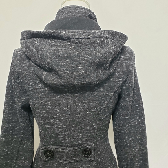 Sebby Gray Zip/Toggle Hooded Jacket Sz S/P - Picture 6 of 8